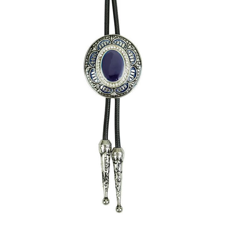 Cravatta Bolo vintage in onice e smalto - Stile n. 2 - image 3