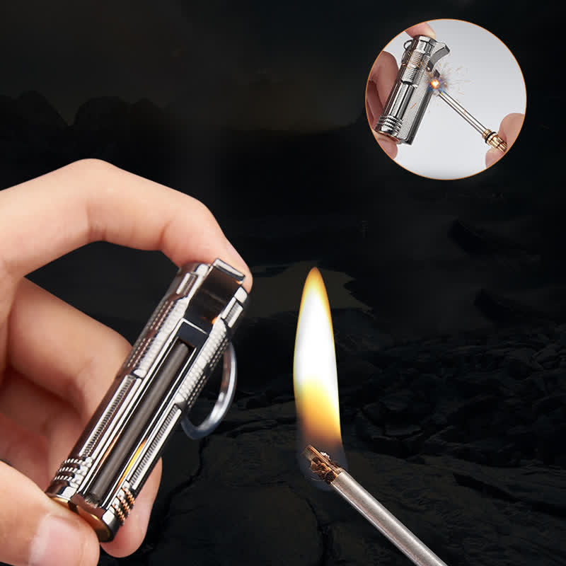 Apribottiglie multifunzionale, accendino a olio ricaricabile con fiammifero - image 3