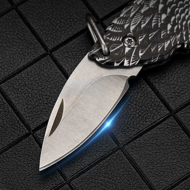 Collana con ciondolo a forma di coltello pieghevole nascosto Mini EDC Tool Eagle - image 7