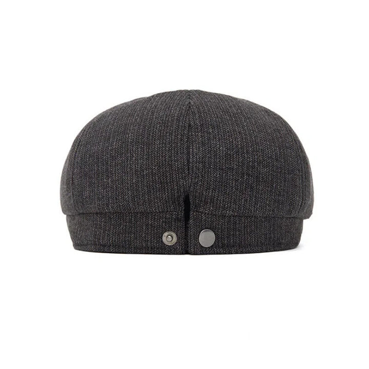 Cappello basco da uomo con visiera a contrasto e trama in maglia retrò invernale - image 2
