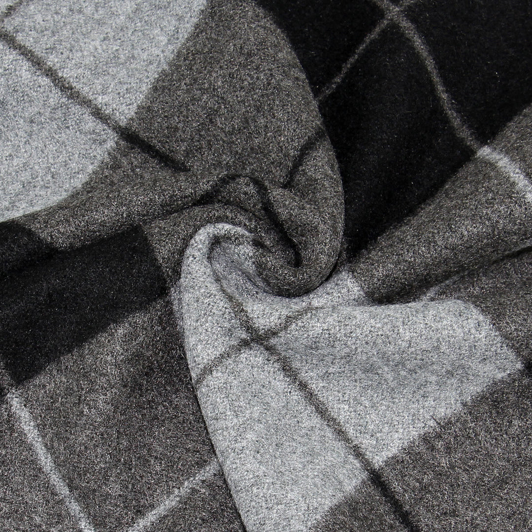 Sciarpa calda con nappe a quadri classici da uomo - image 7