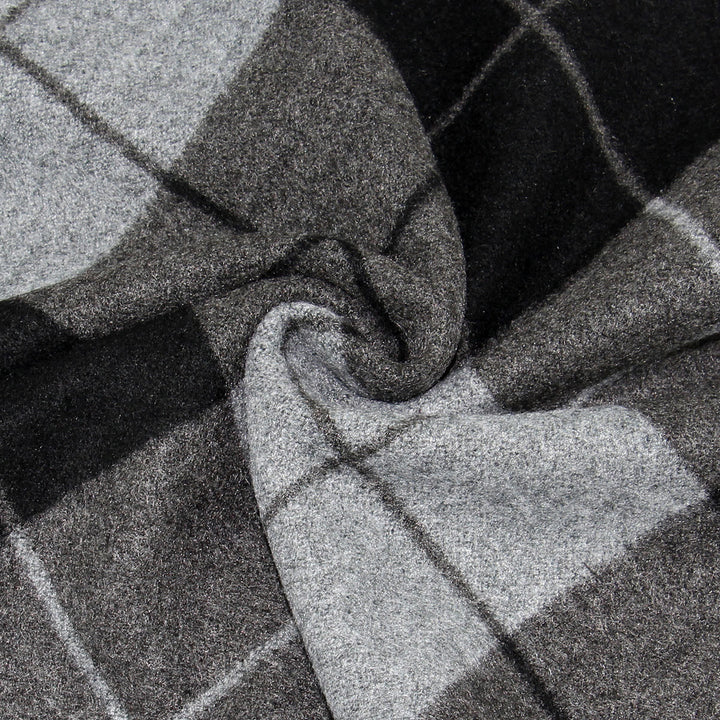 Sciarpa calda con nappe a quadri classici da uomo - image 7