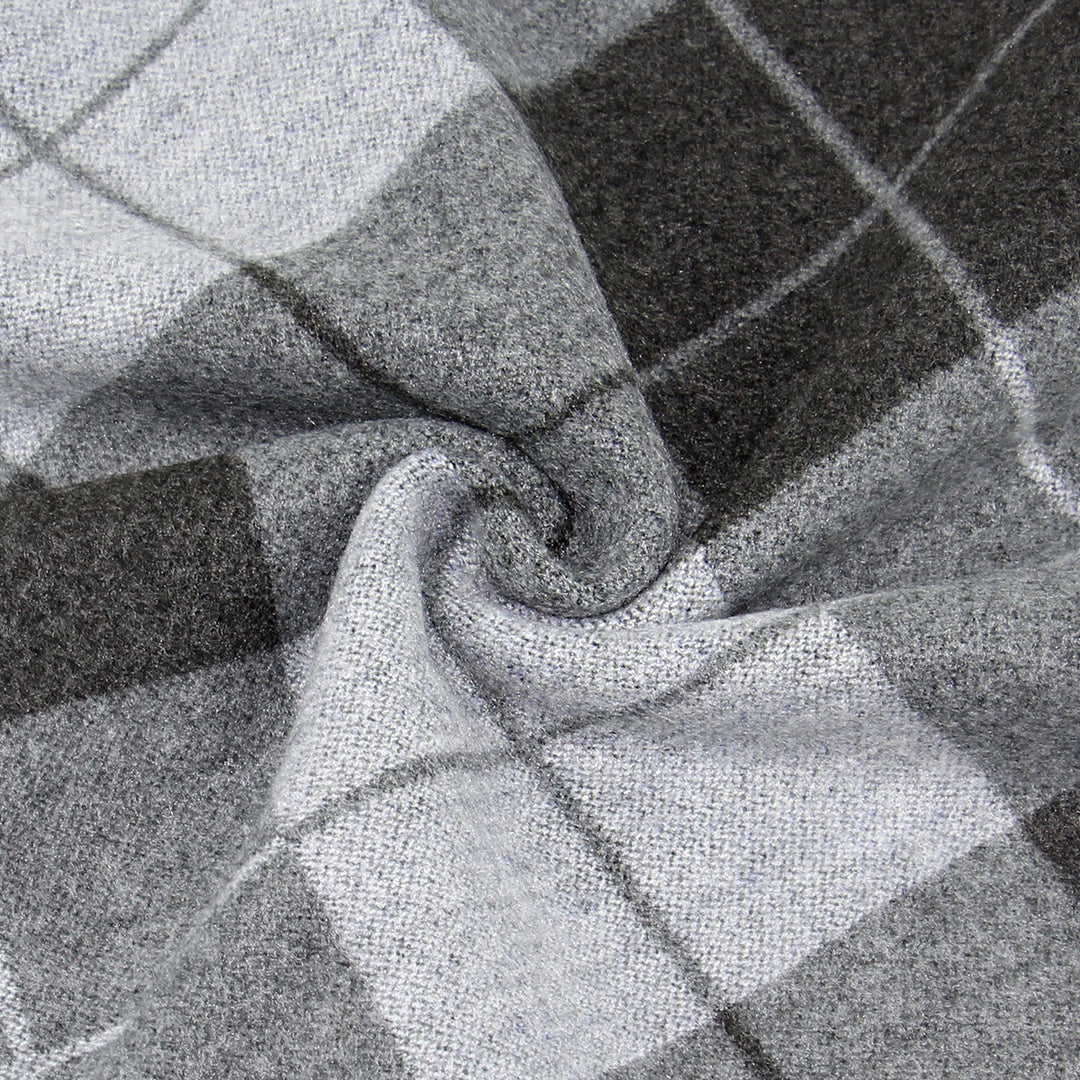 Sciarpa calda con nappe a quadri classici da uomo - image 10