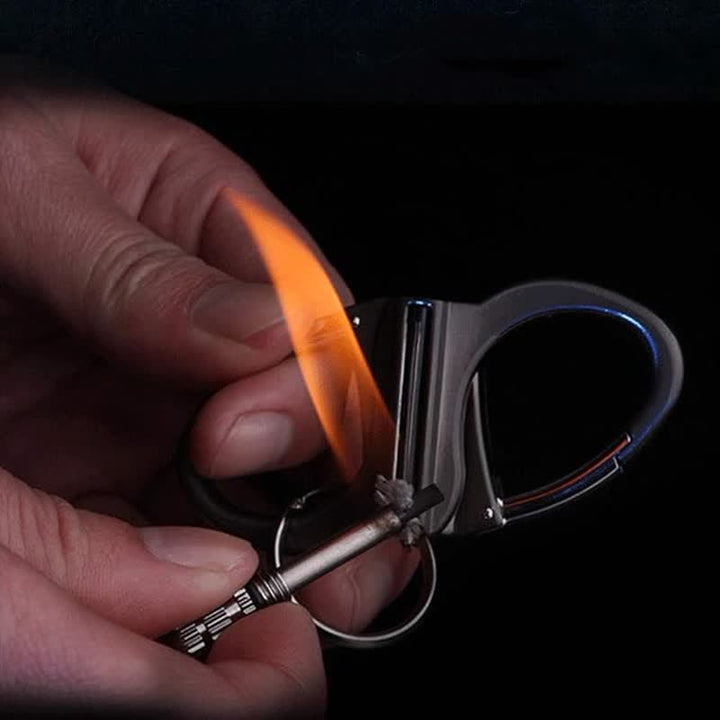 Accendino a cherosene riutilizzabile con fiammifero portachiavi a doppio anello - image 3