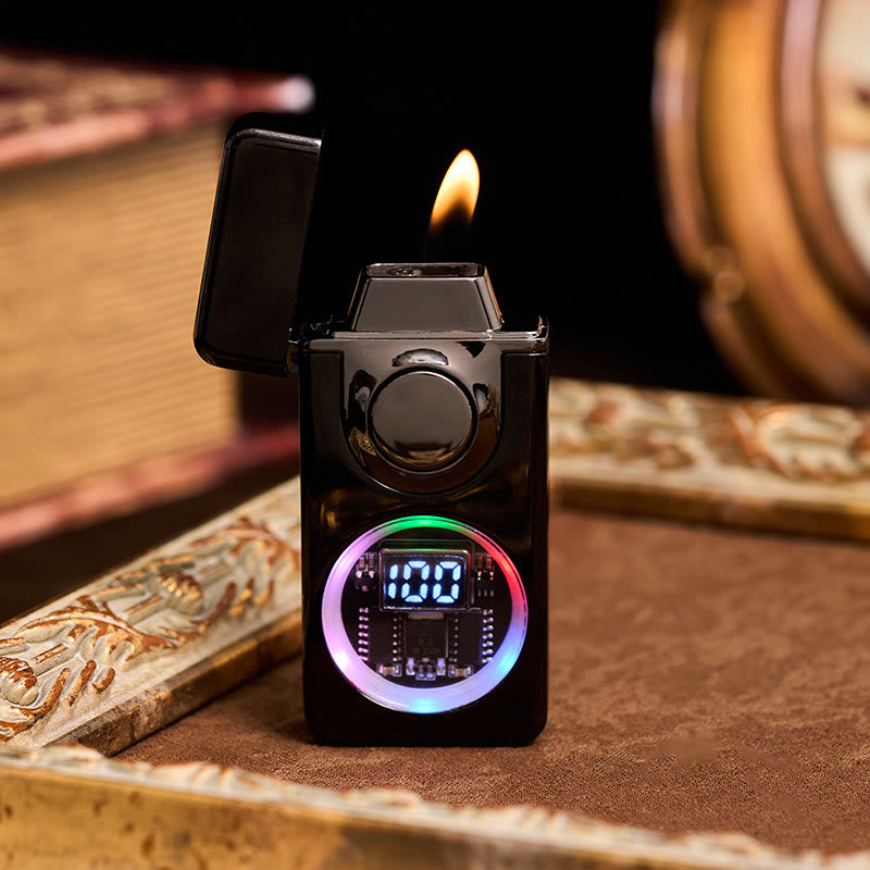 Accendino da uomo con sensore di gravità e doppia fiamma, display LED - Stile n. 1 - image 0