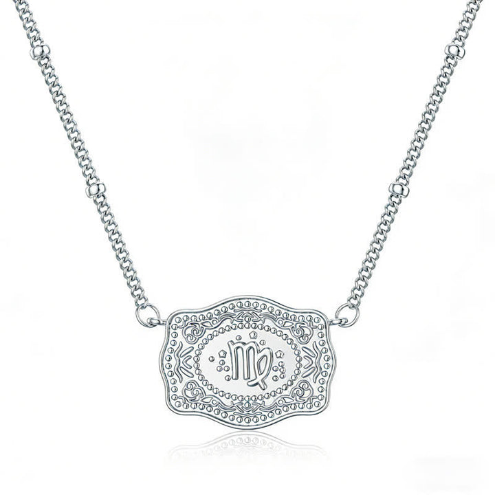 Collana in argento con dodici segni zodiacali in rilievo - Vergine - image 4