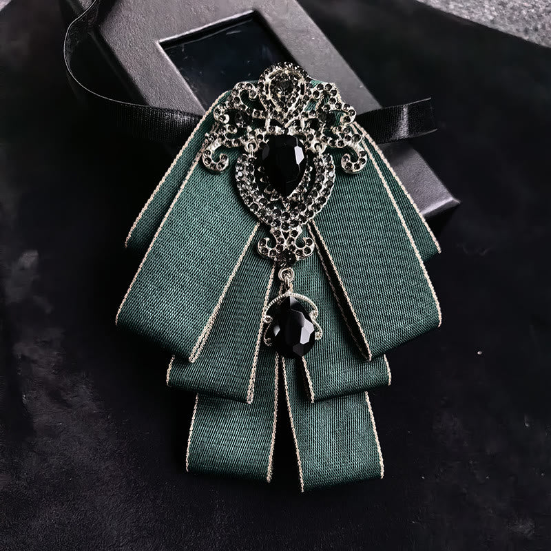 Papillon da uomo con ornamento sul petto e nastro a strati di gemme vintage - Stile n. 6 - image 7