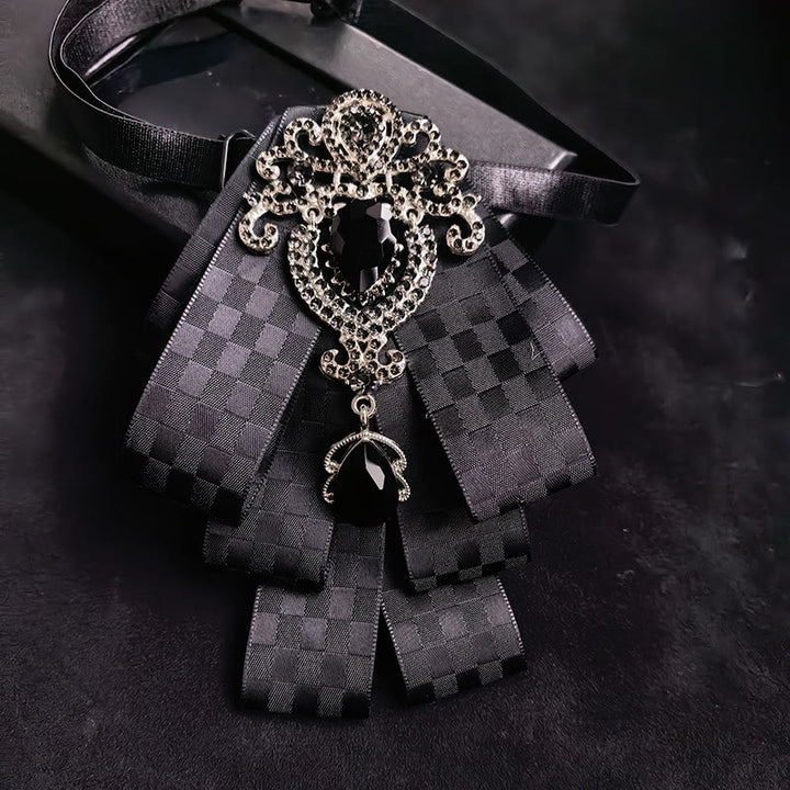 Papillon da uomo con ornamento sul petto e nastro a strati di gemme vintage - Stile n. 9 - image 10
