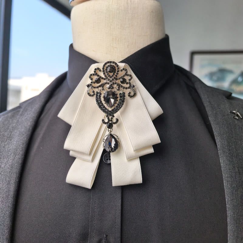 Papillon da uomo con ornamento sul petto e nastro a strati di gemme vintage - Stile n. 11 - image 11
