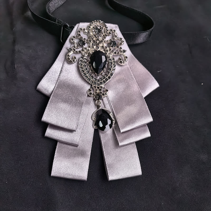 Papillon da uomo con ornamento sul petto e nastro a strati di gemme vintage - Stile n. 8 - image 9