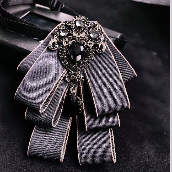 Papillon da uomo con ornamento sul petto e nastro a strati di gemme vintage - Stile n. 12 - image 12