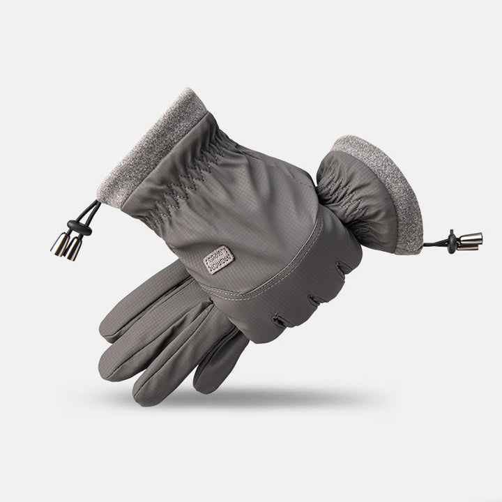 Guanti invernali impermeabili e caldi per touchscreen da uomo - Grigio - image 1