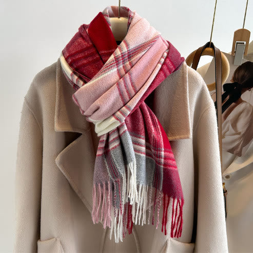 Sciarpa invernale morbida e calda da donna in stile scozzese classico - Stile n. 10 - image 9