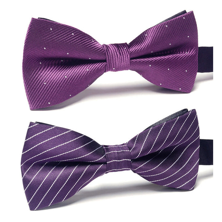 Papillon formale da uomo elegante, raffinato, sofisticato, alla moda, con doppio motivo - image 0