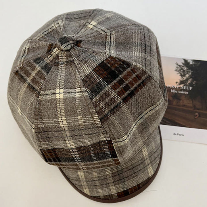 Cappello da donna con basco scozzese retrò squisito - image 1