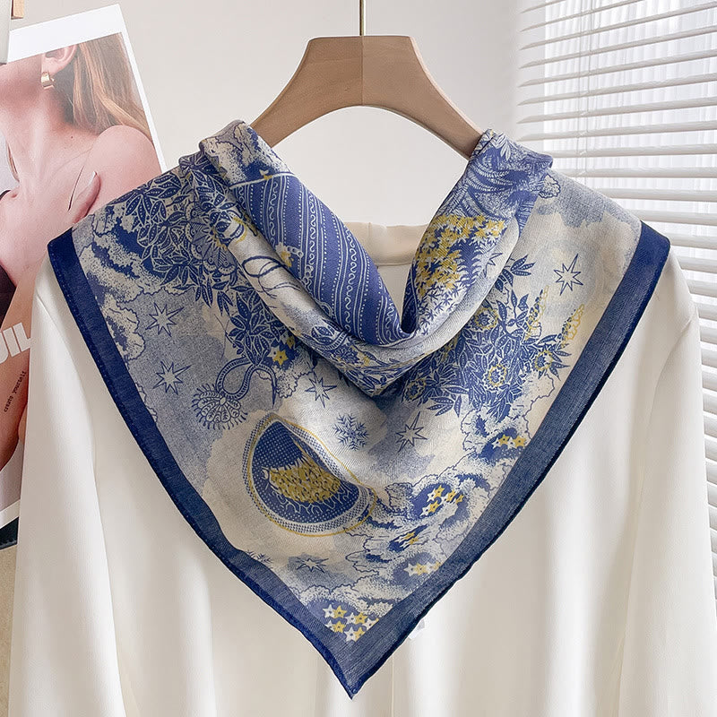Sciarpa quadrata sottile multi-stile con stampa ricca da donna - Stile n. 18 - image 17