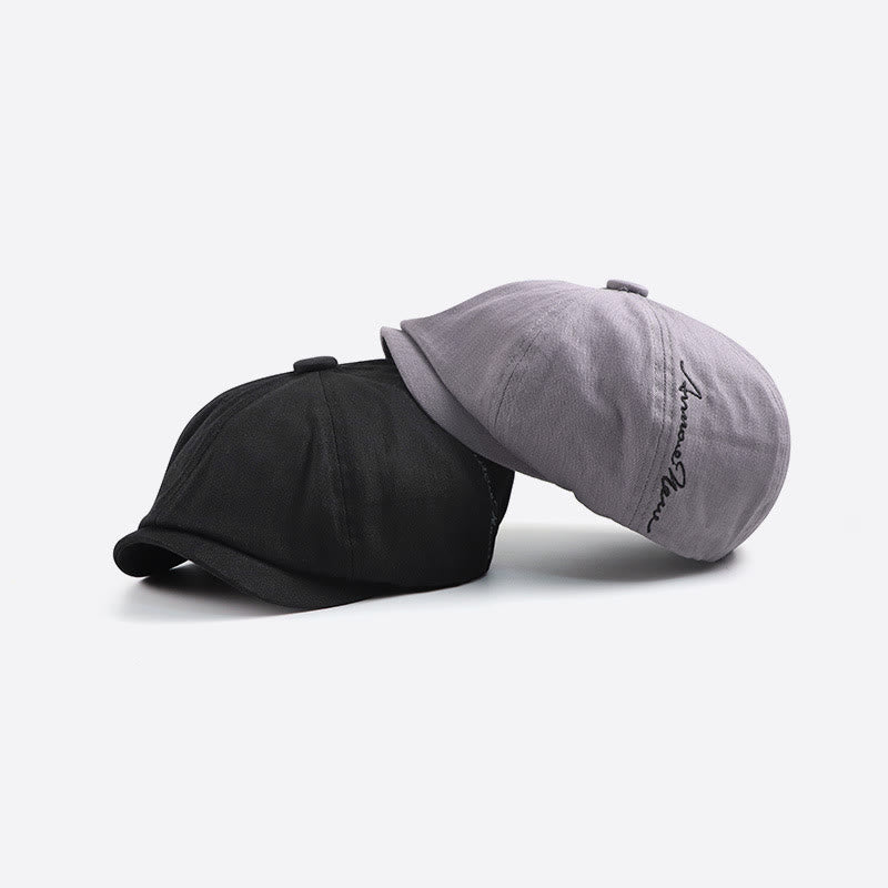 Cappello berretto da strillone da uomo con dettagli ricamati retrò eleganti - image 5