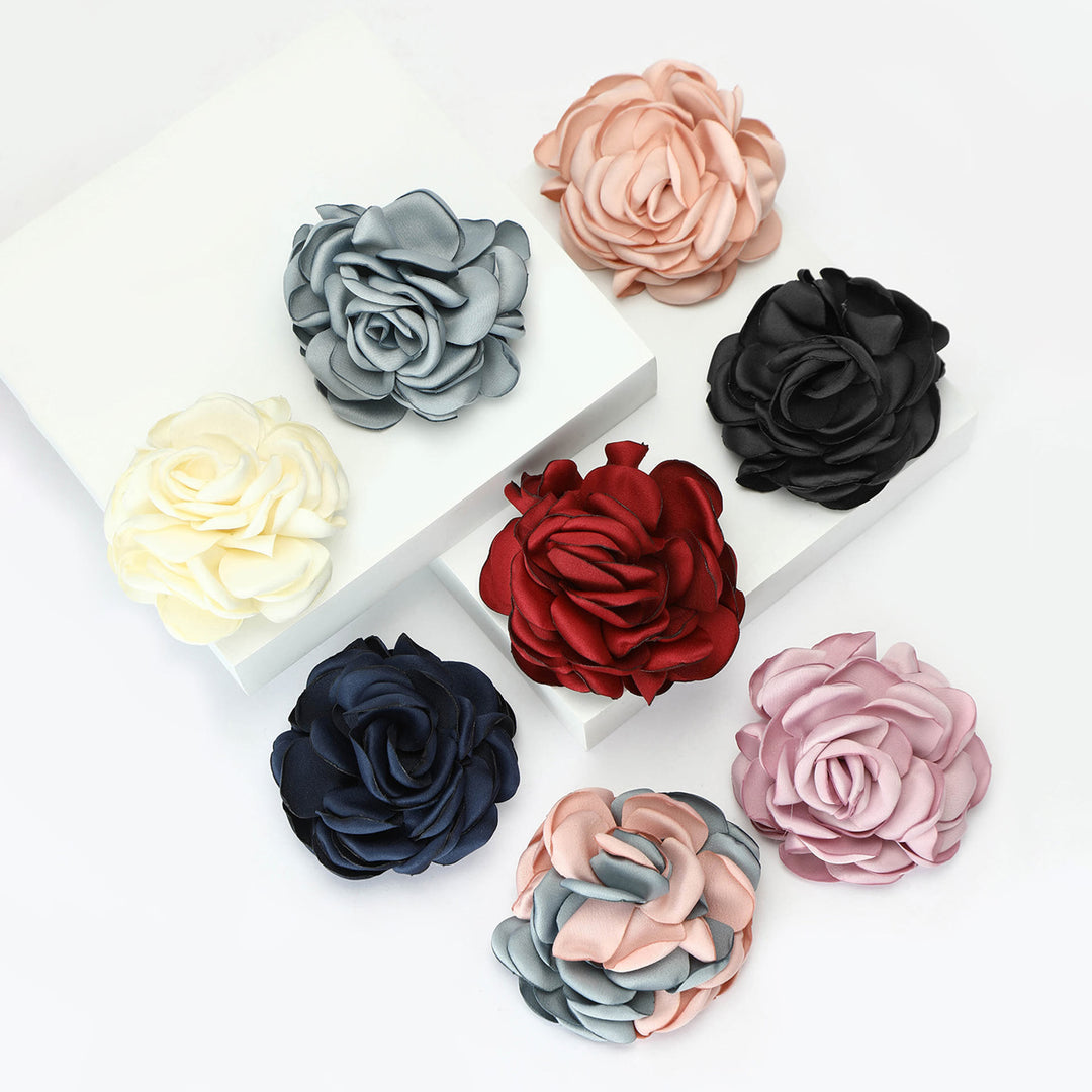 Spilla multicolore elegante in raso lucido con rosa - image 16