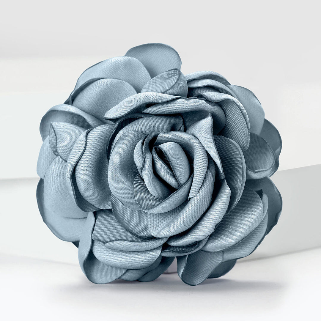 Spilla multicolore elegante in raso lucido con rosa - Azzurro chiaro - image 4