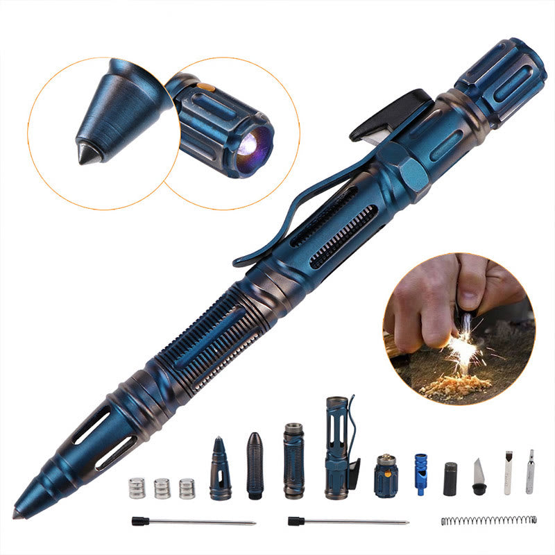 Penna tattica con fischietto e illuminazione multifunzionale EDC - image 1