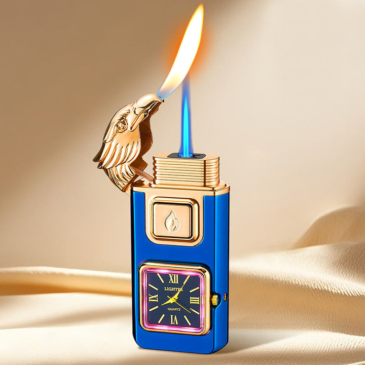 Accendino gonfiabile a LED a forma di testa d'aquila con orologio - Blu - image 10