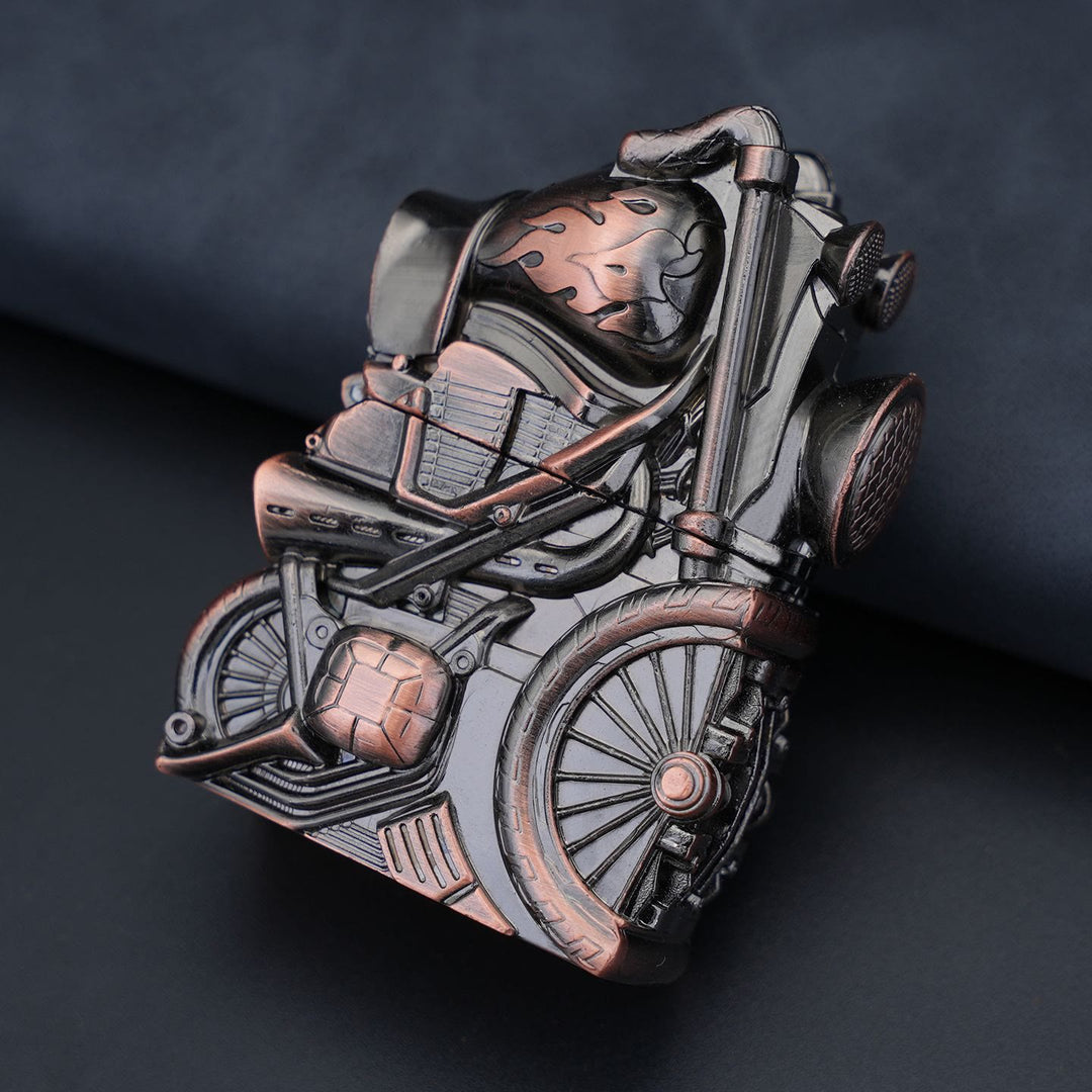 Accendino a cherosene in metallo a forma di motocicletta retrò creativa - Bronzo rosso - image 0