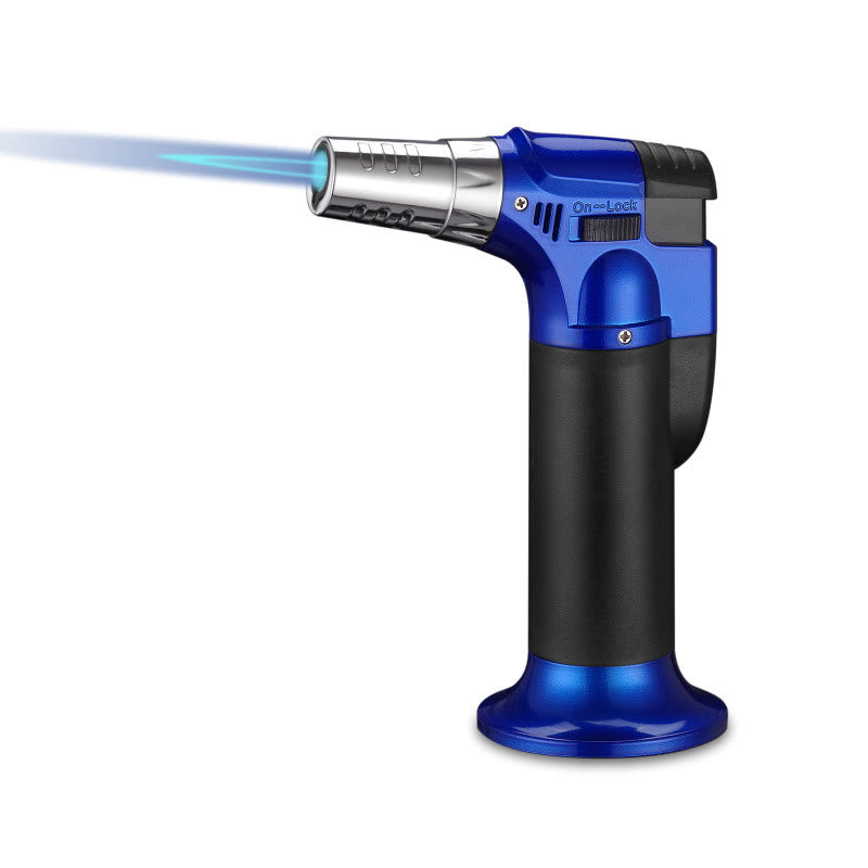 Accendino a butano con impugnatura antivento per pistola a spruzzo - Blu - image 4