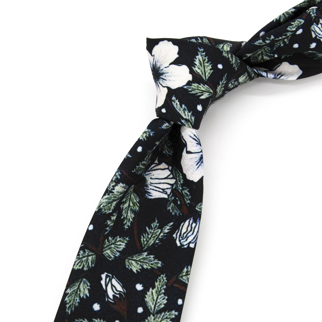 Cravatta larga da uomo con stampa floreale retrò in stile senza tempo - image 11
