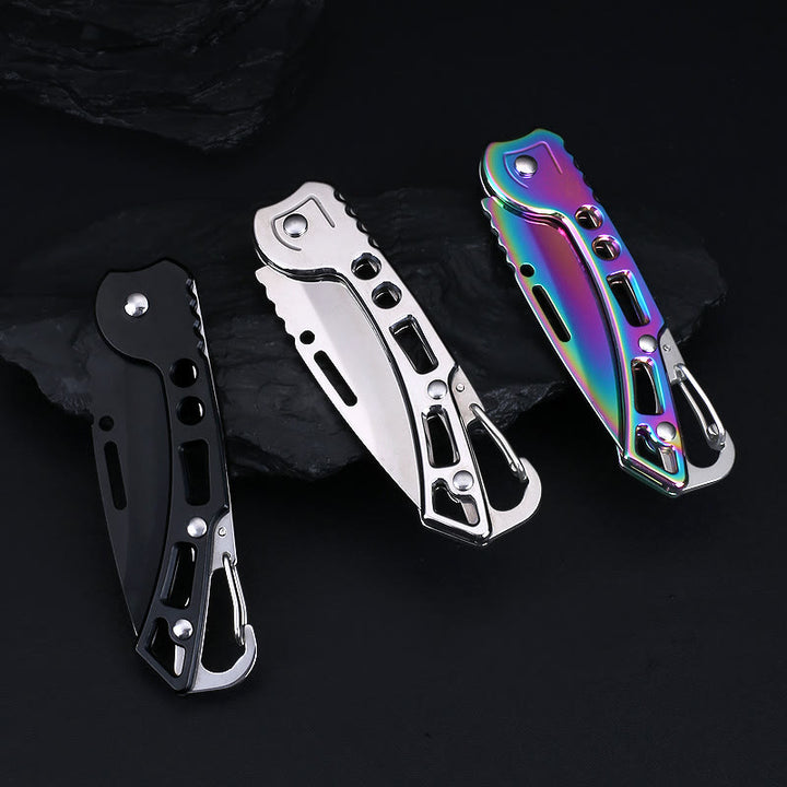 Portachiavi EDC-Tool con coltello pieghevole multifunzionale, pratico e colorato - image 1