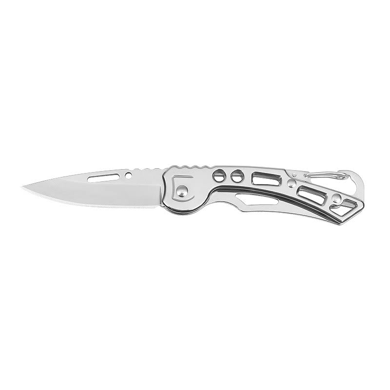 Portachiavi EDC-Tool con coltello pieghevole multifunzionale, pratico e colorato - Argento - image 6
