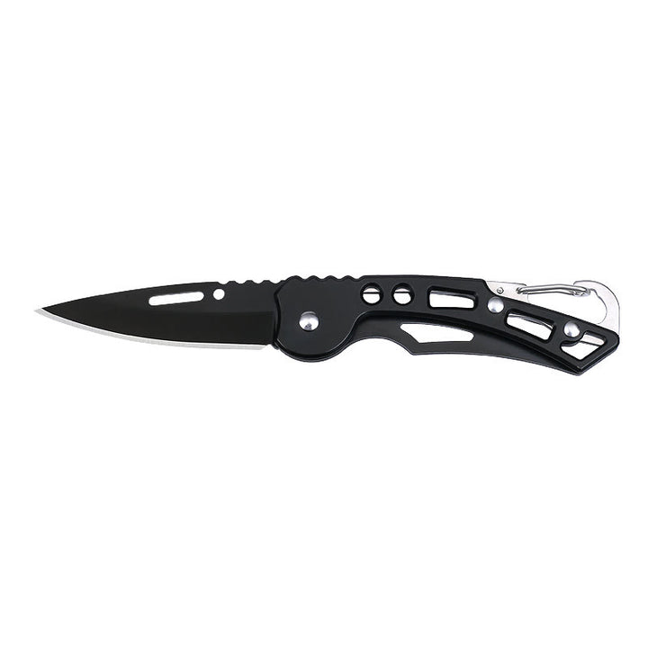 Portachiavi EDC-Tool con coltello pieghevole multifunzionale, pratico e colorato - Nero - image 5
