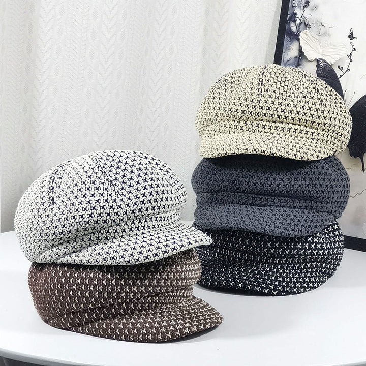 Cappello basco multicolore lavorato a maglia da donna - image 8
