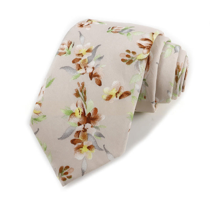 Cravatta da uomo in cotone con stampa floreale elegante vintage - Stile n. 14 - image 14