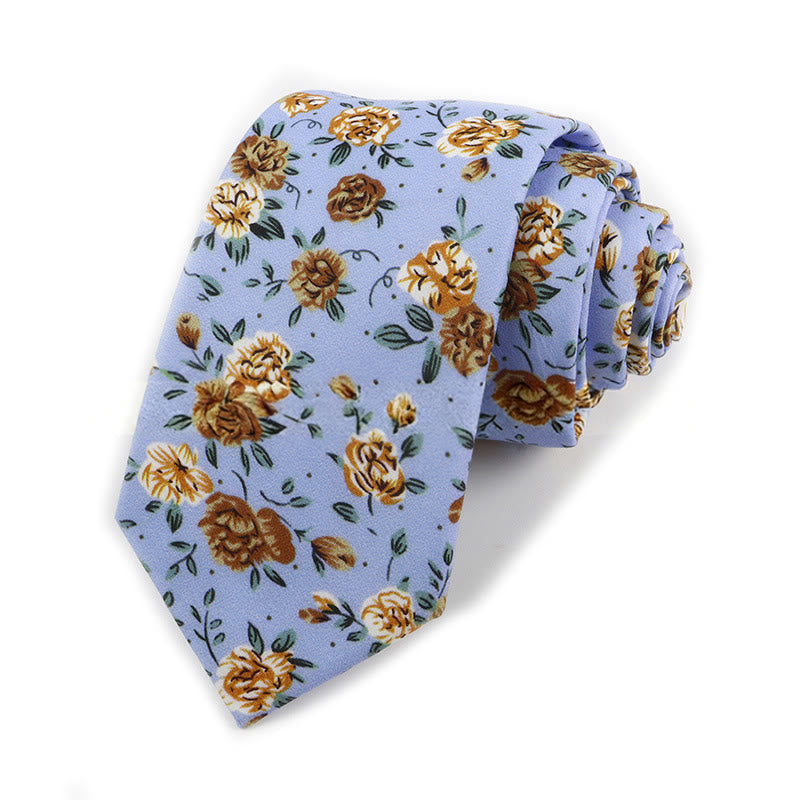 Cravatta da uomo in cotone con stampa floreale elegante vintage - Stile n. 8 - image 8