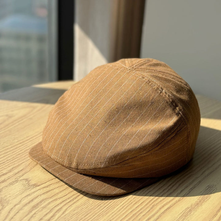 Cappello basco traspirante leggero a righe vintage - Cachi - Regolabile (21 1/4"-23 5/8") - image 0
