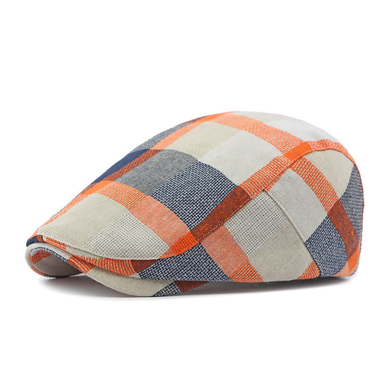 Cappello estivo traspirante in lino scozzese - Arancia - Regolabile (21 5/8"-23 1/4") - image 0