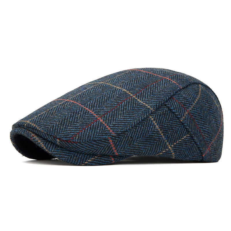 Cappello estivo leggero a quadri - Blu navy - Regolabile (22"-24") - image 0