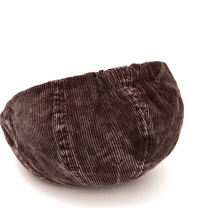 Cappello da giornalaio in velluto a coste tinta unita di ispirazione retrò - image 2