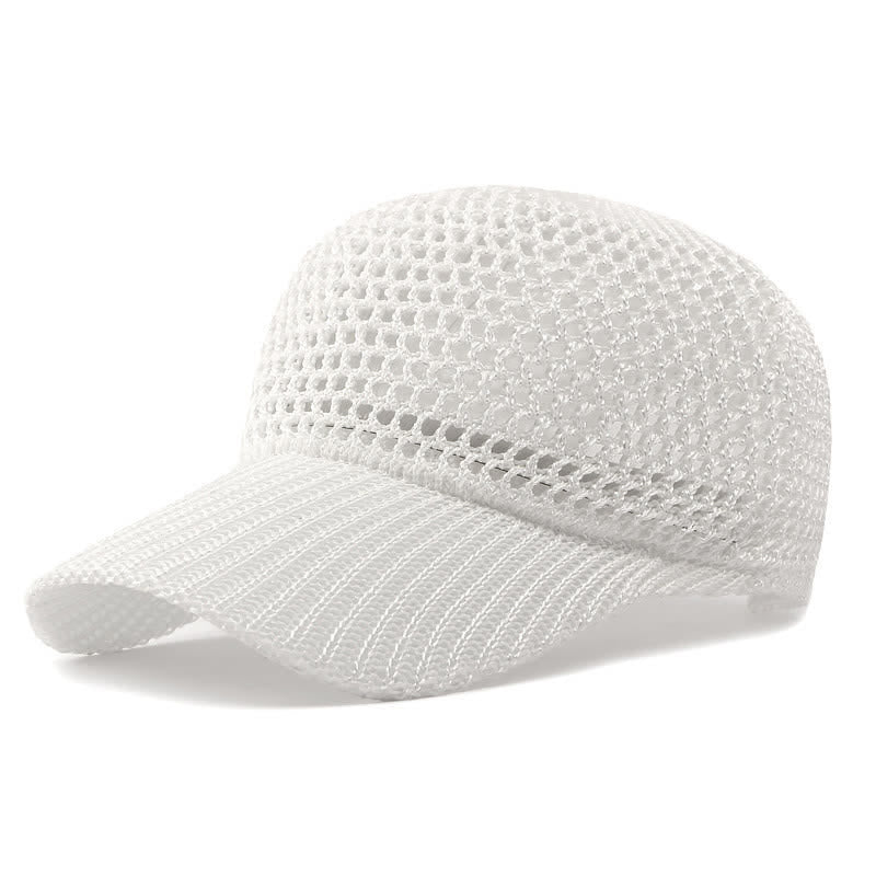 Cappellino da baseball estivo casual leggero classico in rete - Bianco - M (22"-22 7/8") - image 9