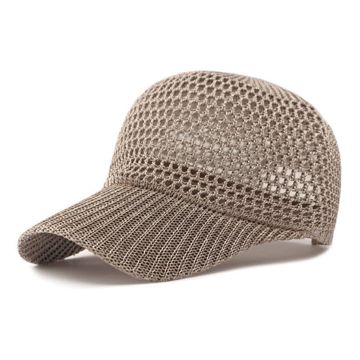 Cappellino da baseball estivo casual leggero classico in rete - Cachi - M (22"-22 7/8") - image 8