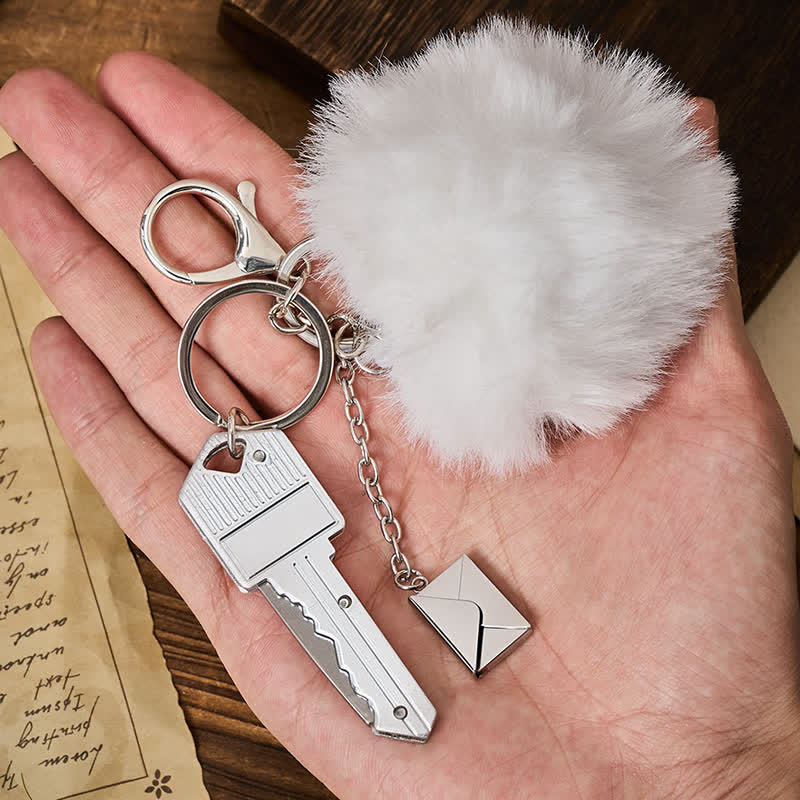 Portachiavi personalizzabile a forma di coltello tascabile a forma di chiave - Argento - image 1