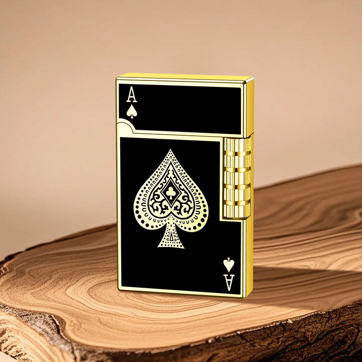 Accendino a butano Metal Creative Poker Spades - D'oro - image 2