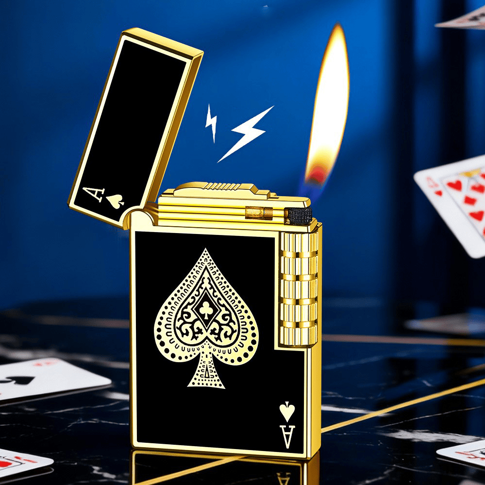 Accendino a butano Metal Creative Poker Spades - image 3