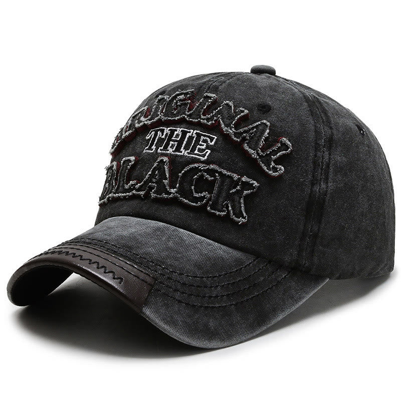 Cappellino da baseball originale con lettere ricamate a contrasto The Black Retro - Stile n. 1 - Regolabile (22''-23 5/8") - image 0