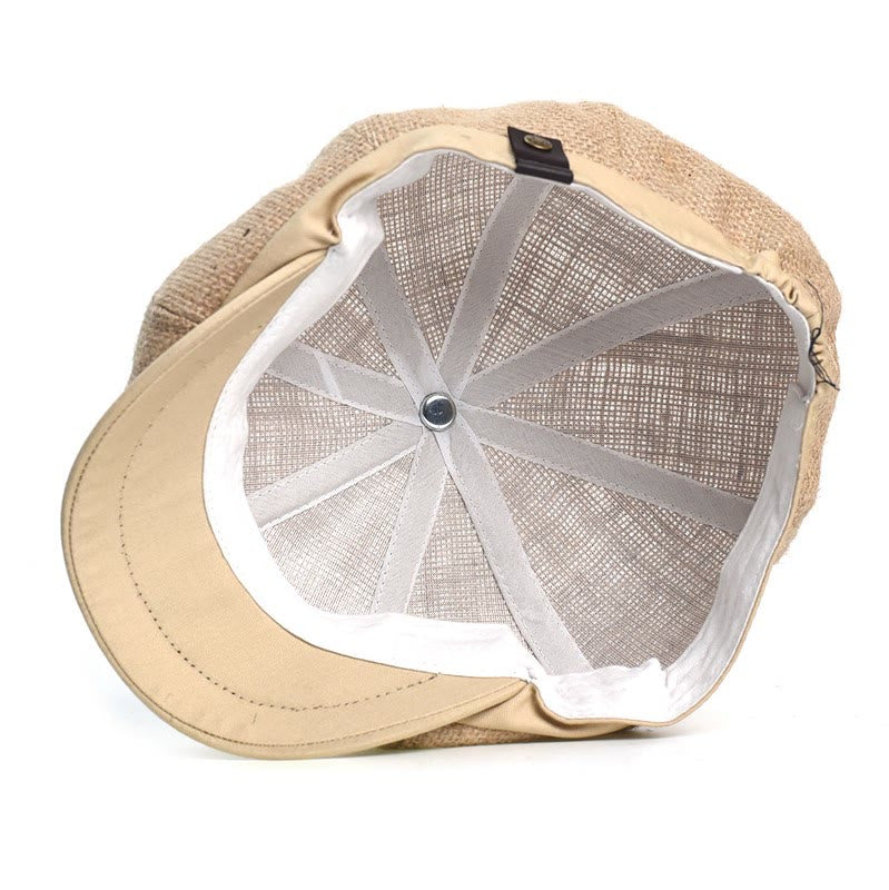 Cappello basco ottagonale traspirante in stile retrò britannico artistico - image 1