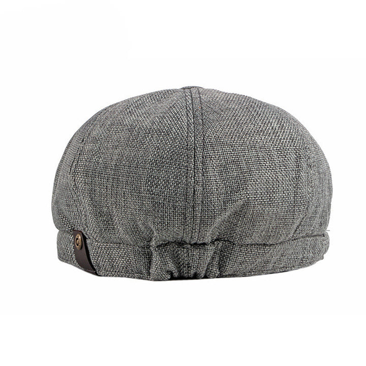 Cappello basco estivo in stile retrò britannico a tinta unita - image 2