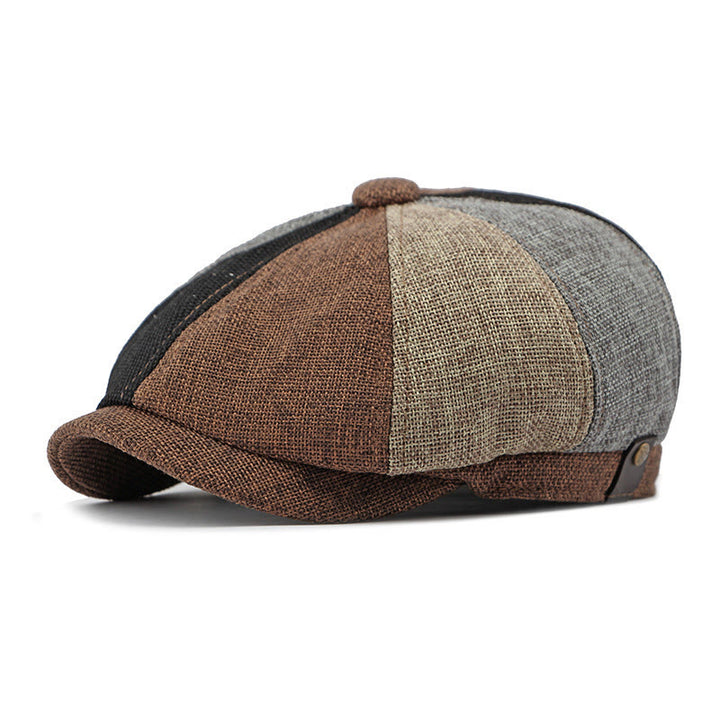 Cappello basco estivo in stile retrò britannico a tinta unita - Blocco di colore - Regolabile (22"-24") - image 7