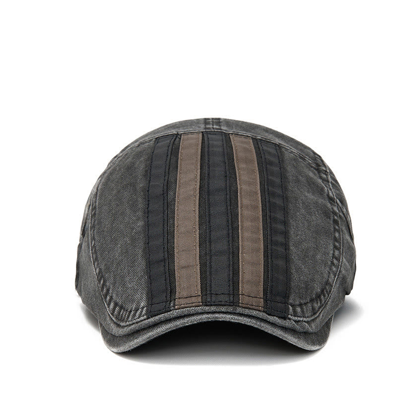 Cappello basco patchwork a righe lavato vintage estivo - image 1