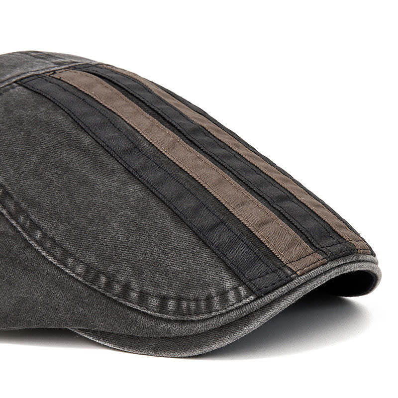 Cappello basco patchwork a righe lavato vintage estivo - image 2