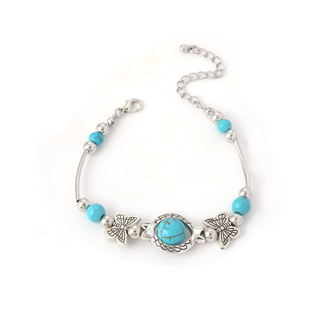 Bracciale con farfalla turchese in stile boho occidentale - Fascini occidentali - image 0